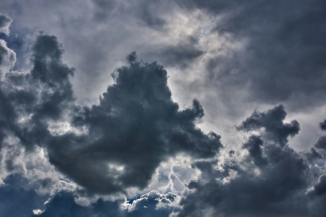 Cloudy skies
